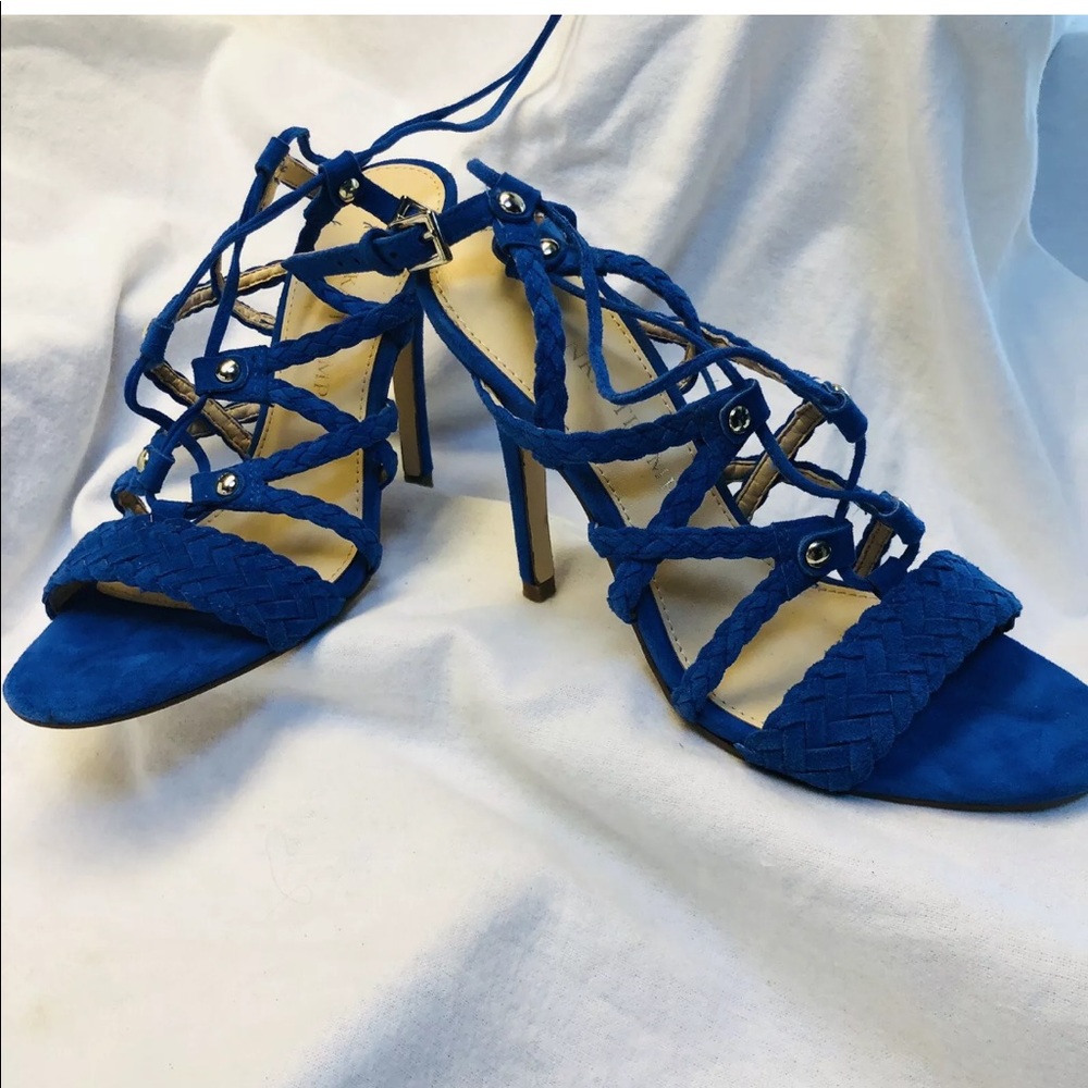 New blue Ivanka Trump leather sandals
